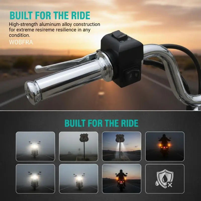 Motorcycle Handlebar 1/2 Gear 3 Way Switch ON OFF Mini Driving Light Headlights Spotlights Controls Switch Moto Tools