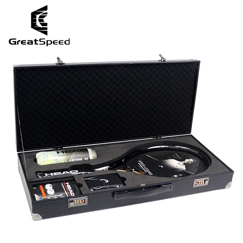 

Large Capacity Tennis Racquet Case Men Women Portable Customized Tennis Racket Gift Box Tennis Wristband Griptape Accessory Case