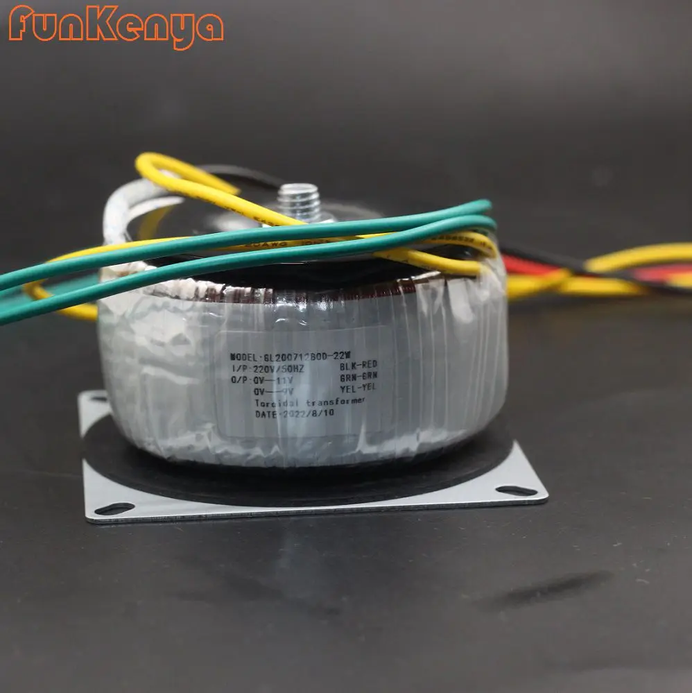 Toroidal Transformer 22W Copper Custom Input Output Voltage 22VA Transformer Ring 0-11V(0.4A) 0-9V(1A)