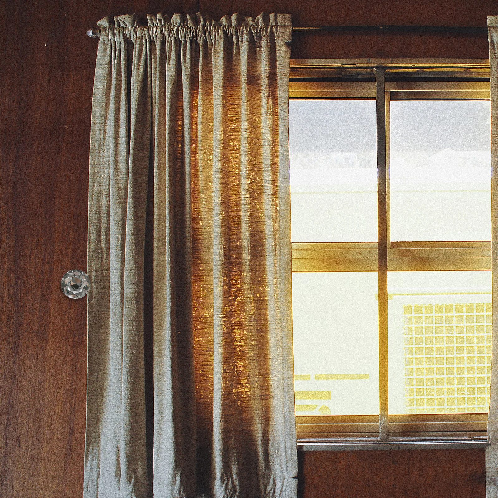 

1Pair Shiny Crystal Curtain Hooks Decorative Wall Mounted Holdbacks for Living Room Bedroom Wedding Villa Curtain Holder