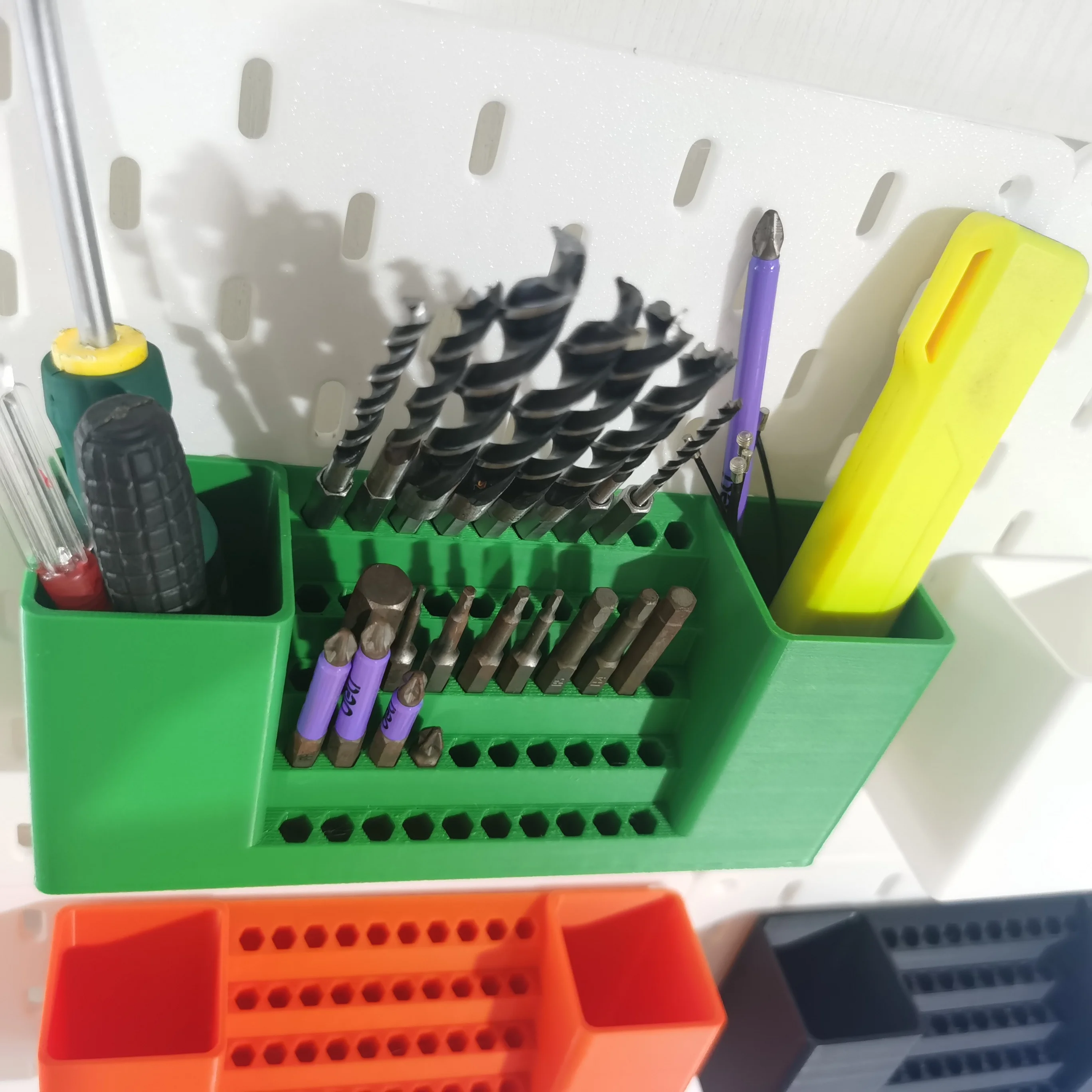 Tournevis Hexagonal en plastique, 50 trous, gain de place, support de rangement, outil de rangement d'embouts de tournevis