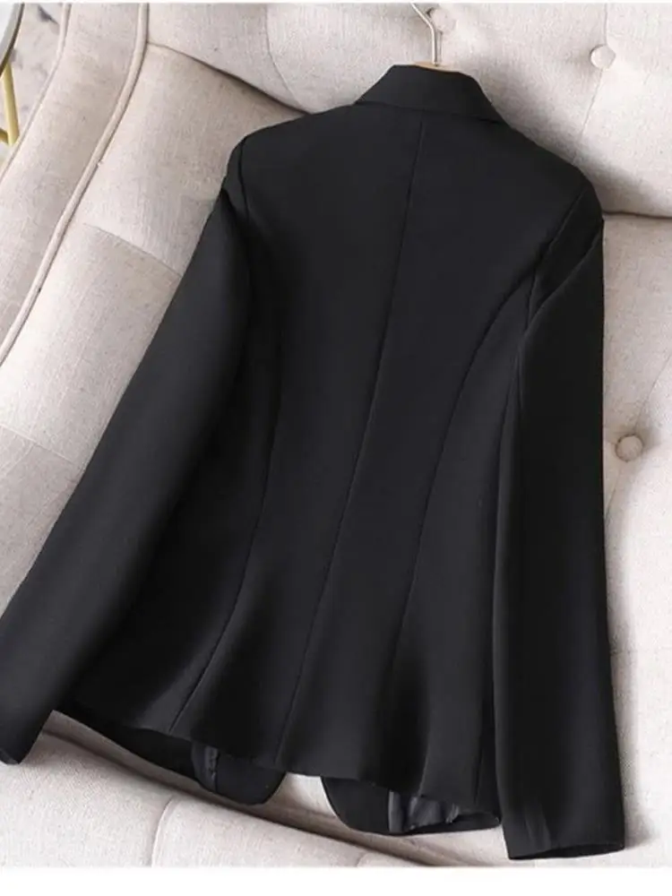 Slim Fit Long Sve da donna Jaet White Bla Casual Primavera Autunno Or Sle Versione coreana Abbigliamento da ufficio