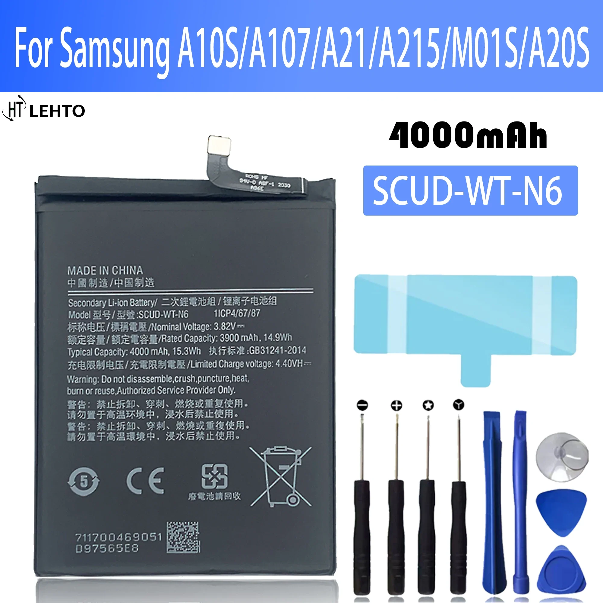 100% New Original Battery SUCD-WT-N6 For SAMSUNG A10S/A107/A21/A215/M01S/A20S Phone Battery + Free Tools