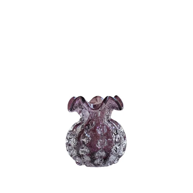 

Heavy bubble crystal art vase desktop entrance ornament home living room desktop vase