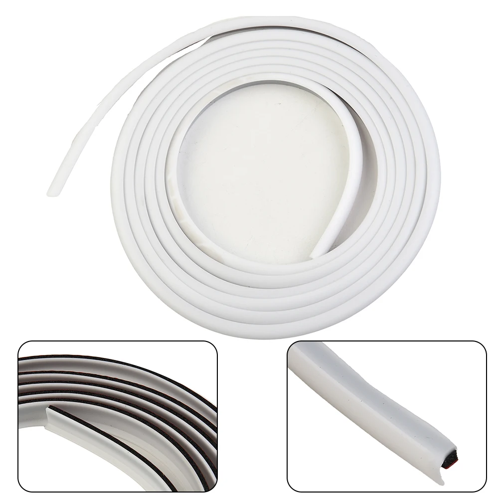 

1x 2M T-Shape Rubber Car Door Seal Strip White 5MM*7MM Weatherstrip Moulding Trim For Front Rear Bumper&Lip Headlight Side Skirt