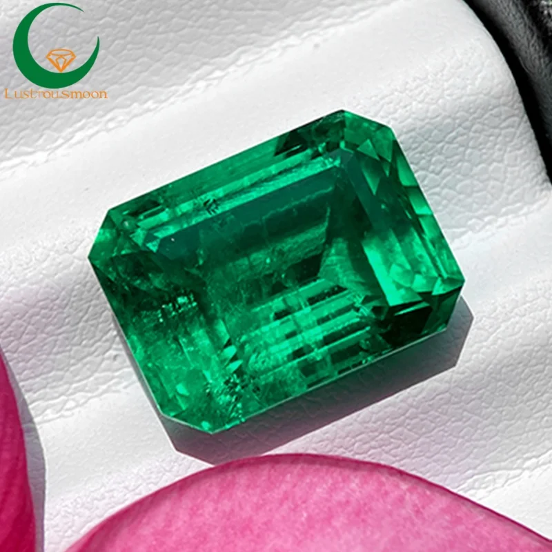 

Выращенный в лаборатории изумруд Колумбии с трещинами, изумрудная огранка, свободный камень, цветные драгоценные камни высшего качества, сертификат AGL, индивидуальный материал