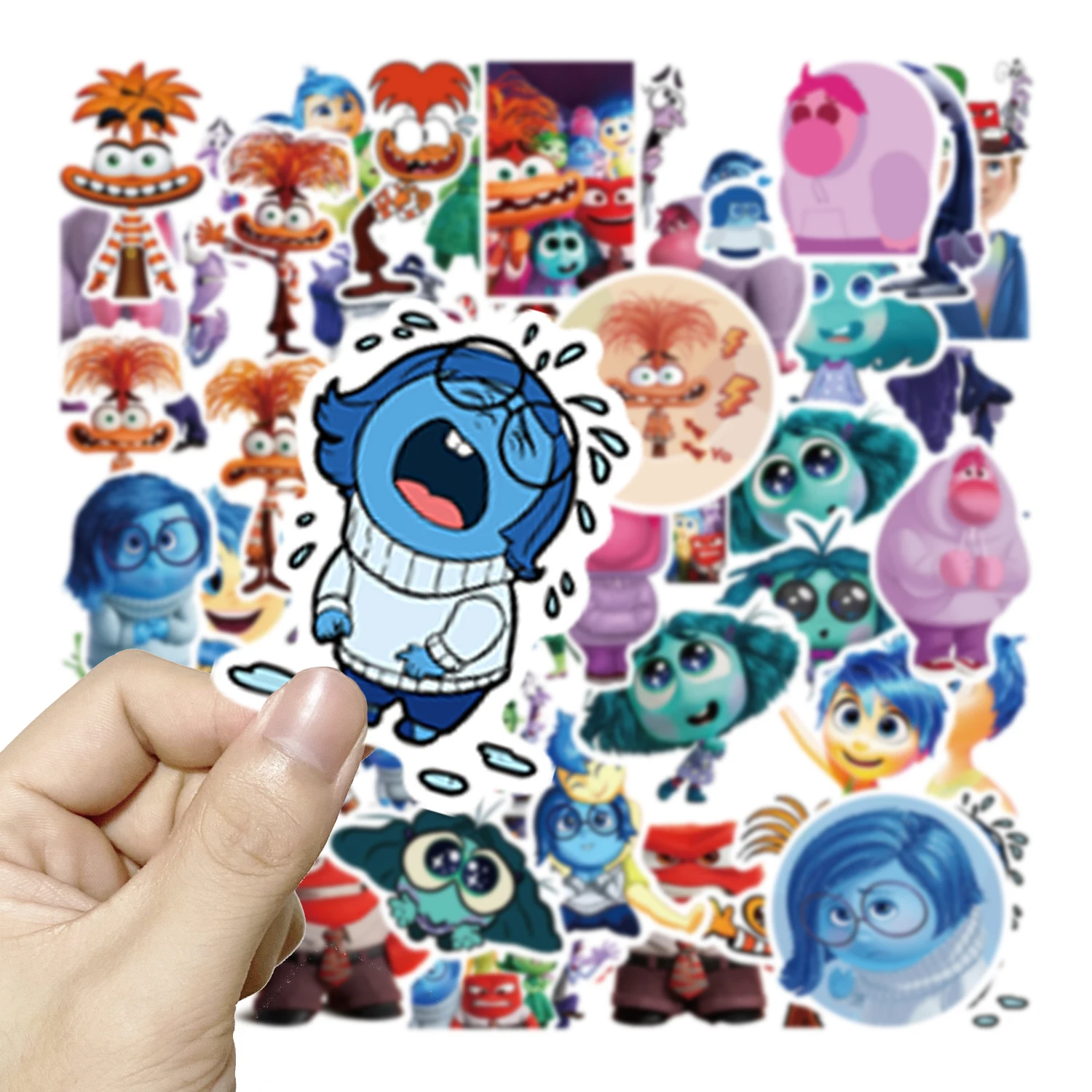 10/50Pcs New Anime Inside Out Stickers Graffiti Skateboard Laptop Guitar Fridge Phone Children Stickers Vinyl Toy