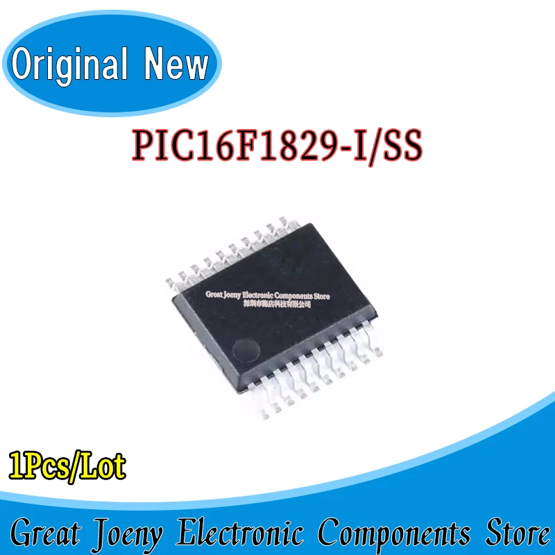 100% New Original PIC16F1829-I/SS PIC16F1829 IC MCU Chipset SSOP-20 Bulk Best Price Plastic Casing