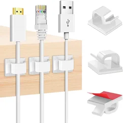 10 PCS Self-Adhesive Cable Organizer Clips Upgraded Wall Wire Clips for Cable Management For Under Desk Ethernet Electric Wires