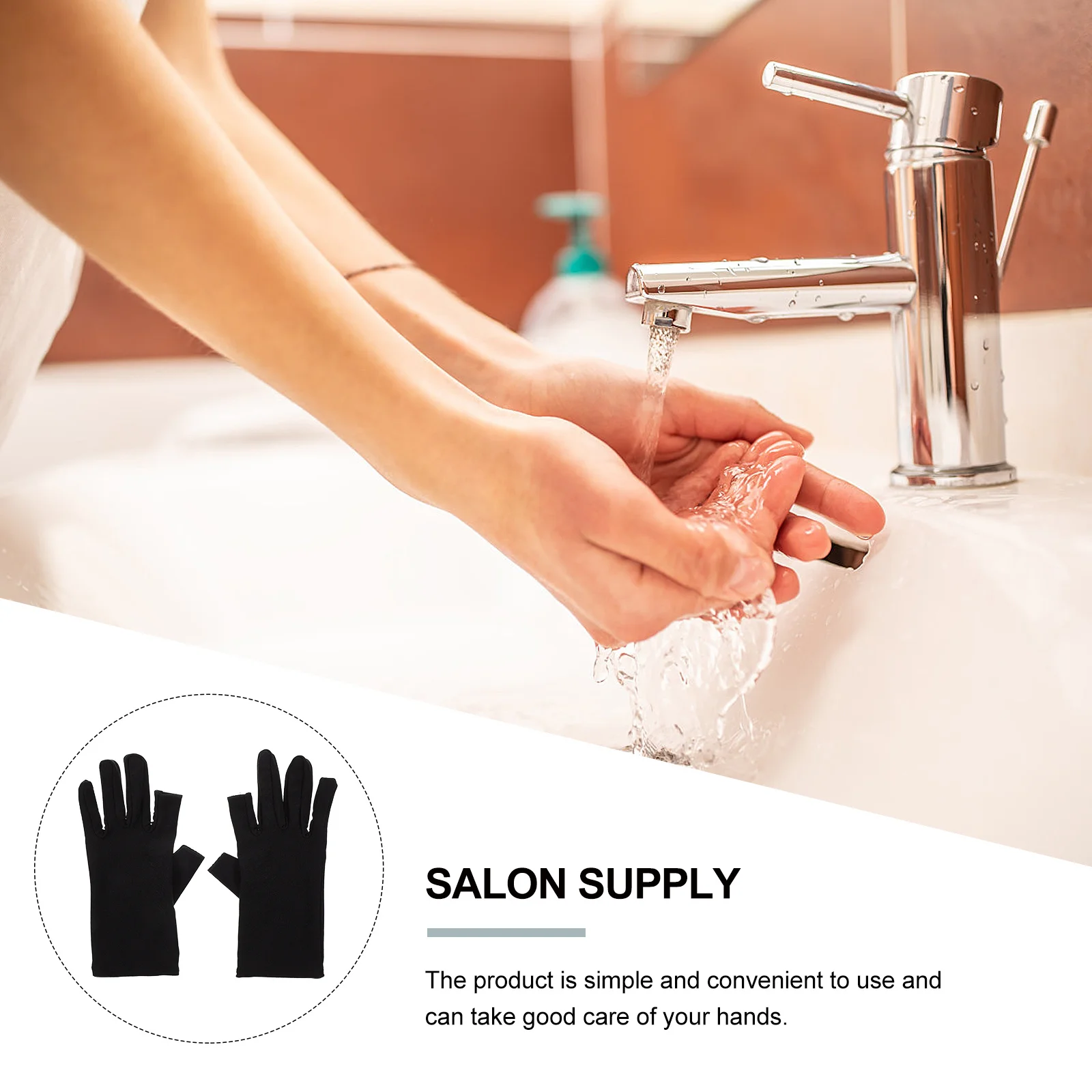 

1Pair Uv Protection Manicure Gloves Thin Stretchy Breathable Skin Protective Cloth Nail Art Accessories Salon Supply Uv Shield