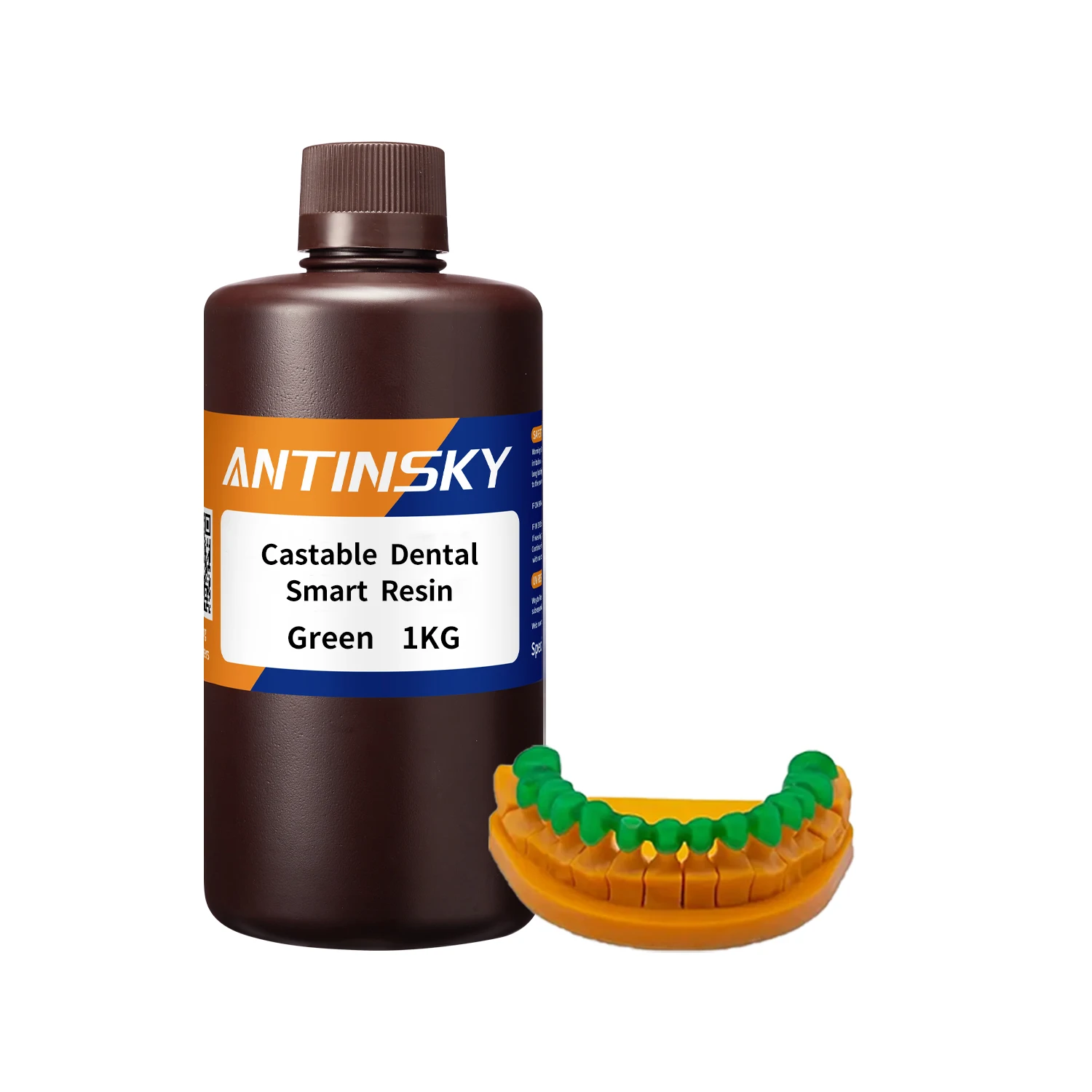 Antinsky Castable Dental Smart Quick Curing Excellent Precision Dental Resin 1kg for Anycubic Elegoo Creality Sunlu 3D Printer