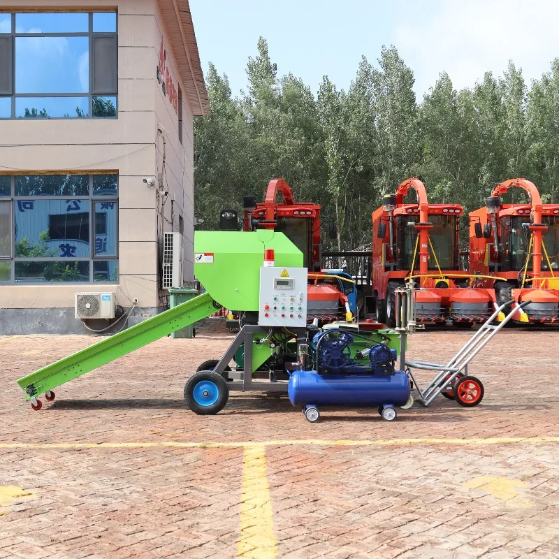 Customized Model 50 Diesel Hay Silage Baler Round Packing Machine Straw Silage Baler
