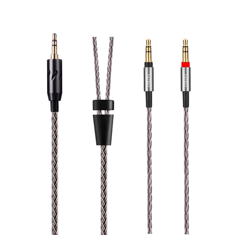 6N หูฟังสาย OCC สายสัญญาณเสียง2.5มม./4.4มม.Balance สำหรับ Philips Fidelio X3 /FiiO Mp3 99% 9997คริสตัลเดี่ยวสายทองแดง