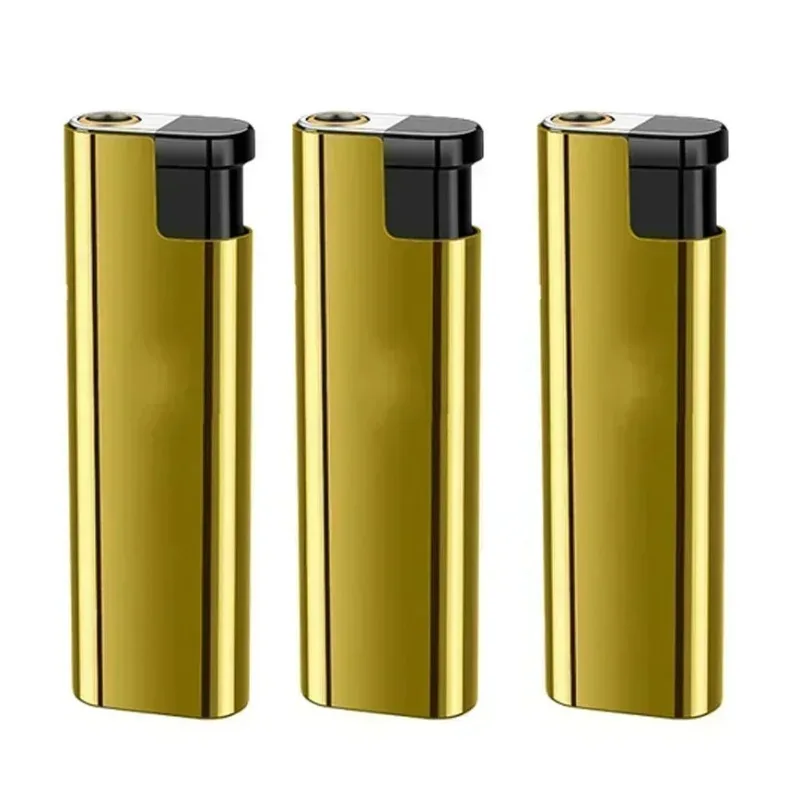 Mini 1/3 PCS Metal Windproof Blue Flame Lighter Customizable Advertising Wholesale Lighter Men’s Gift Smoking Accessories Gadget