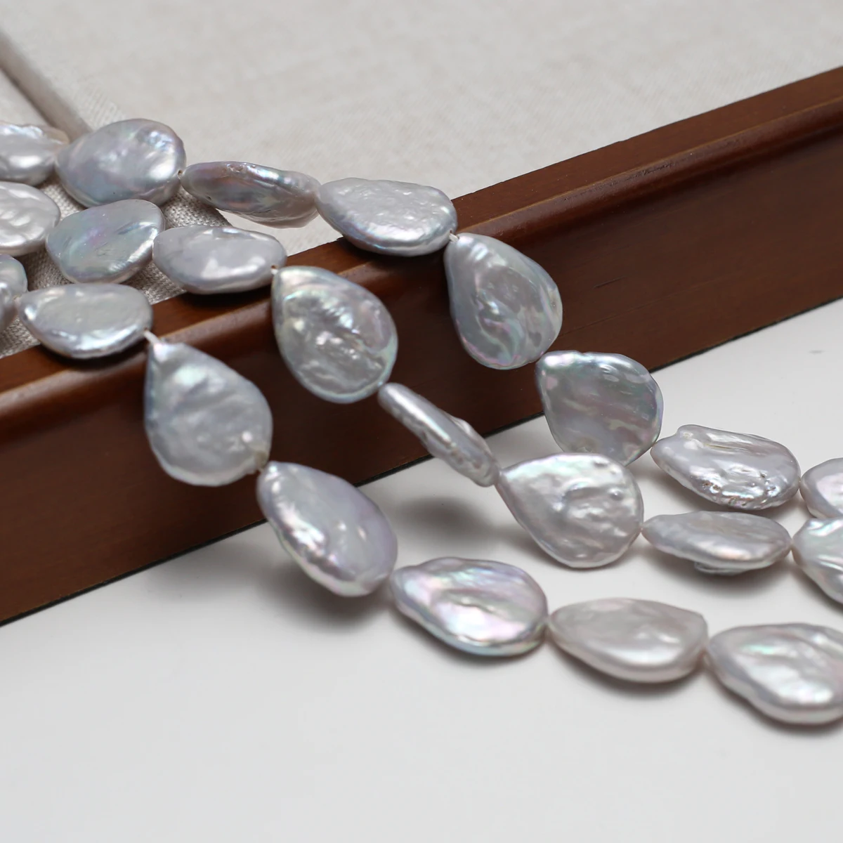 

13x18mm Irradiated Gray Teardrop-Shaped Natural Freshwater Pearl Semi-Finished Beads for Jewelry Making DIY Necklace Bracelet