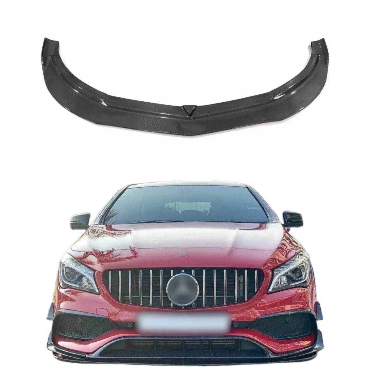 

Передняя губа из углеродного волокна для Mercedes Benz W117 Cla45 RZ Style Body Kit, губа переднего бампера