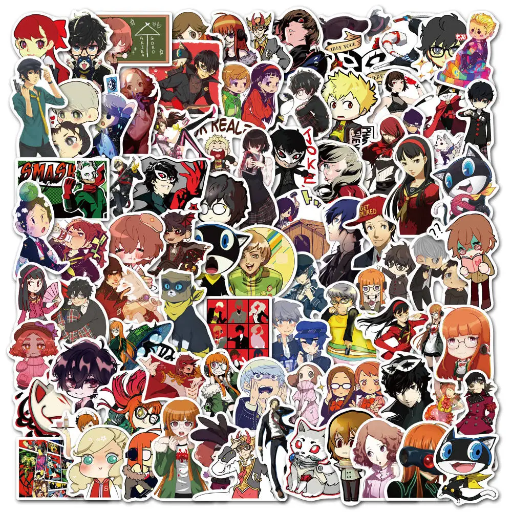 50/100Pcs Persona 5 Game Stickers Waterproof Skateboard Motorcycle Guitar Luggage Laptop Bicycle Sticker Aesthetic Decals