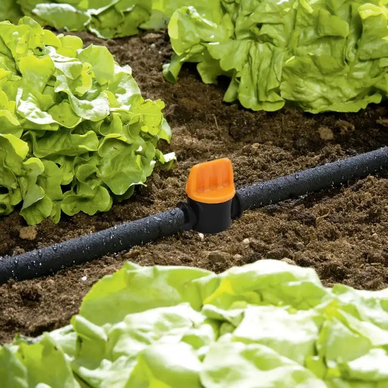 Drip Irrigation Valve 10X Drip Irrigation Tubing Valves Water Control Parts Cut Off Equipment Anti-Drop Gadgets For Greenhouse