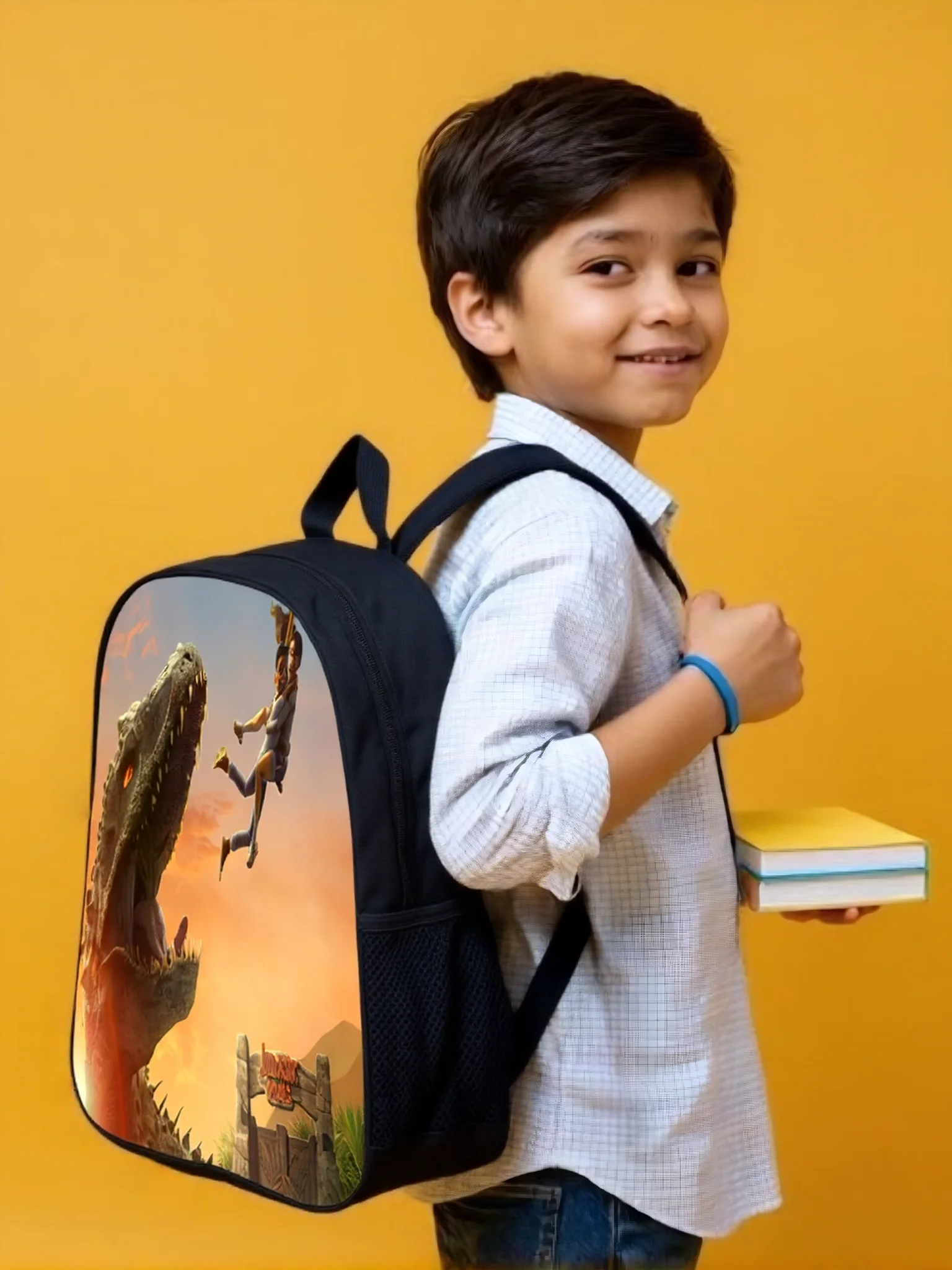 

Elementary Kid Jurassic World Trendy Rucksack-Multifunction Lightweight Backpack-Back to School Knapsack for Boys Girls