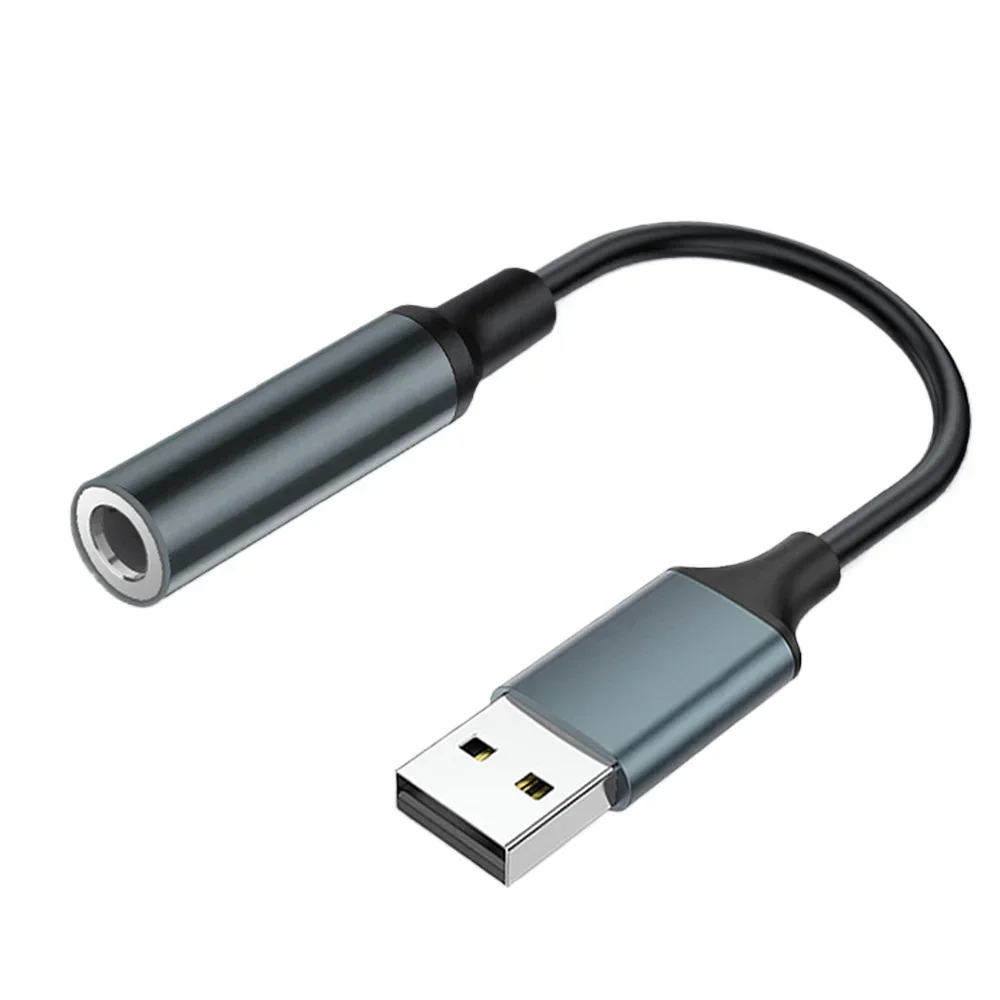 Adaptateur Audio USB vers 35mm, carte son stéréo externe Olaf pour PC, convertisseur de Microphone de casque universel avec basses améliorées