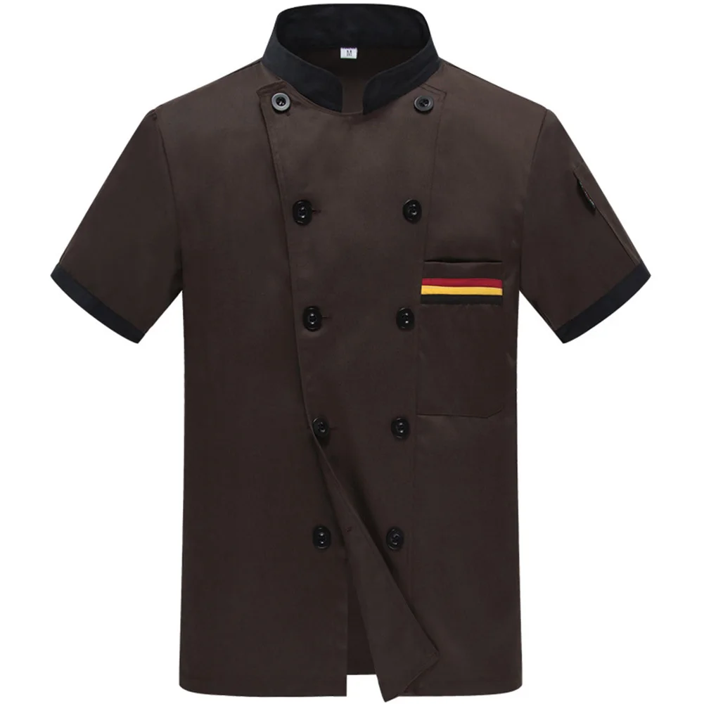 Ropa de trabajo de Chef, Camisa larga corta, pastelería, uniforme de cocina para hombres y mujeres