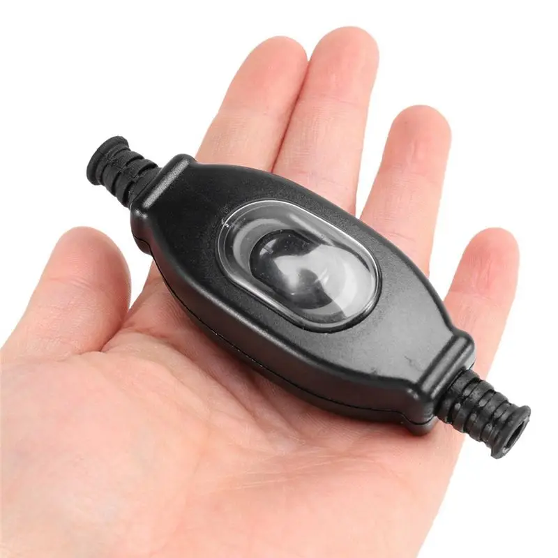 3X 3A 250V 6Mm Waterproof In Line Switch Cord Switch IP65 Round Wire Silver Contact Double Cut Switch Dust Switch