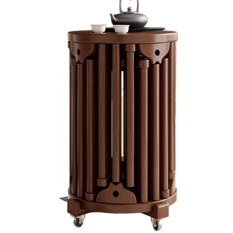 Solid wood round stool coffee table household stackable stool modern eating stool dining table log