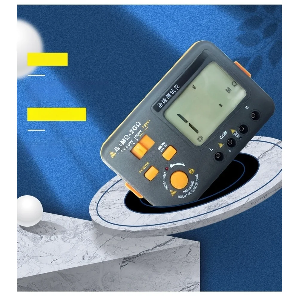 Digital Insulation Resistance Tester VC60B High Voltage Megohmmeter 250V 500V 1000V LCD Backlight Data Hold For Electrical Testi