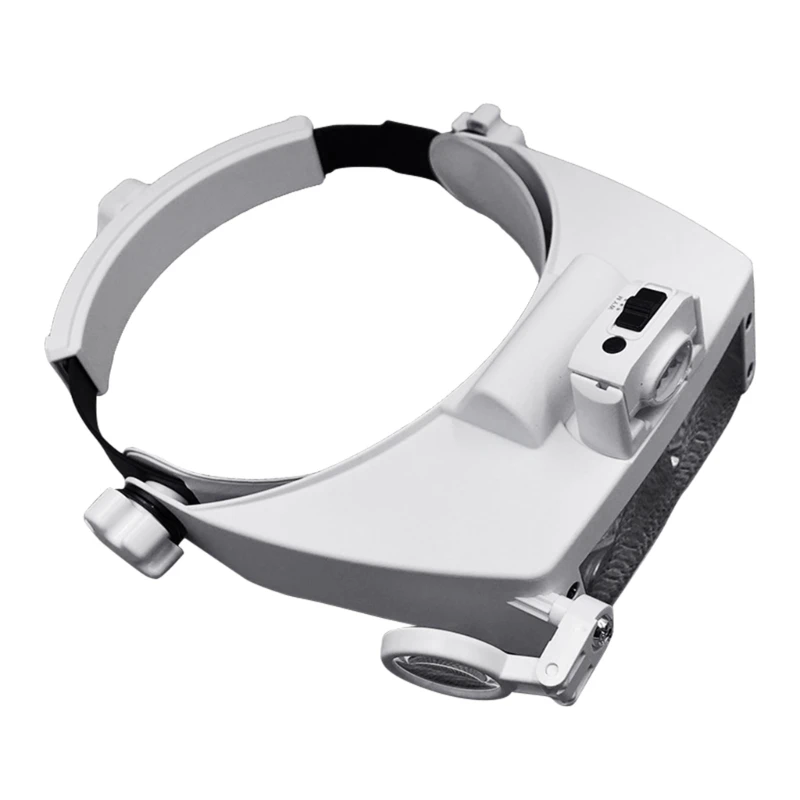 1.5X 3X 9.5X 11X Headband Magnifier, Head Mount  Glass with LED Light for Close Work Jewelers Loupe