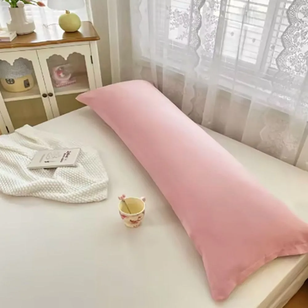Durable Extended Couple Pillowcase Rectangular Cotton Long Pillow Case Skin-friendly Washable Pillow Cover King Size Bed