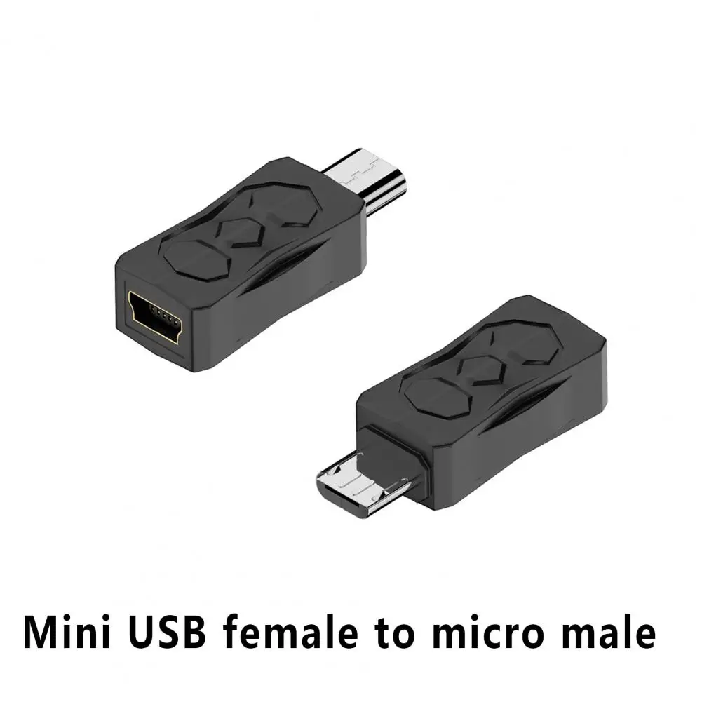Micro para Mini Adaptador USB Tablet, Conversão Macho para Fêmea, Transmissão Plug Play Simples, Alta Velocidade, 2.0A