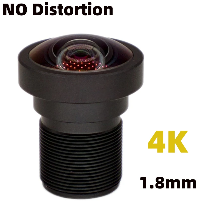 No Distortion HD 4K M12 Mount Lens 1.8mm 1/2.8