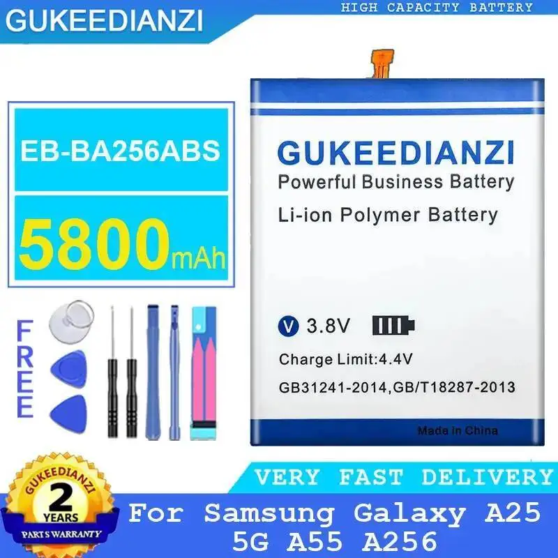 

For Samsung Galaxy A25 5G A55 A256 5800Mah Mobile Phone Battery High-Efficiency EB-BA256ABS Stable
