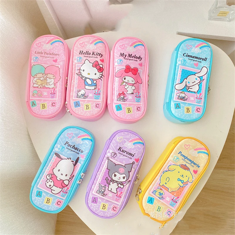 

Sanrio Pencil Case Kawaii Cute Cartoon Kuromi My Melody Student Storage Stationery Case School Supplies Toys Girls Gifts