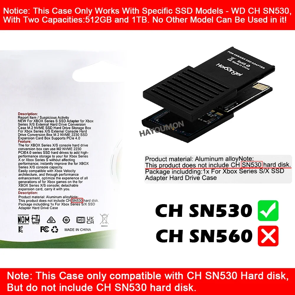 2026 NEU Für Xbox Series X/S SSD-Adapter Erweiterungskarte Box Festplatten-Konvertierungsbox M2 NVME 2230 PCIE4.0 Serie – Detail 10