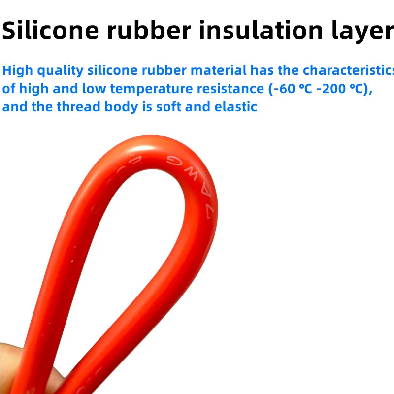 5/50m Silicone rubber flexible cable 9-1awg tinned copper core high-temperature cable, lithium battery aviation model DIY  wire