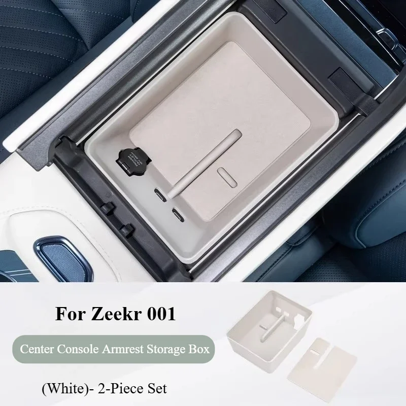 For ZEEKR 001 2024-2025 Armrest Box Storage Box Central Control Storage Box Drawer Car Interior Accessories
