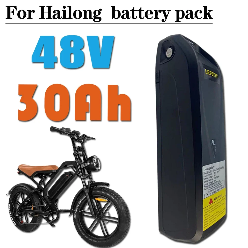 

For Hailong 48V 30000mAH Mountain Bike Electric Motorcycle 18650 30AH Lithium Battery Pack, Long Endurance