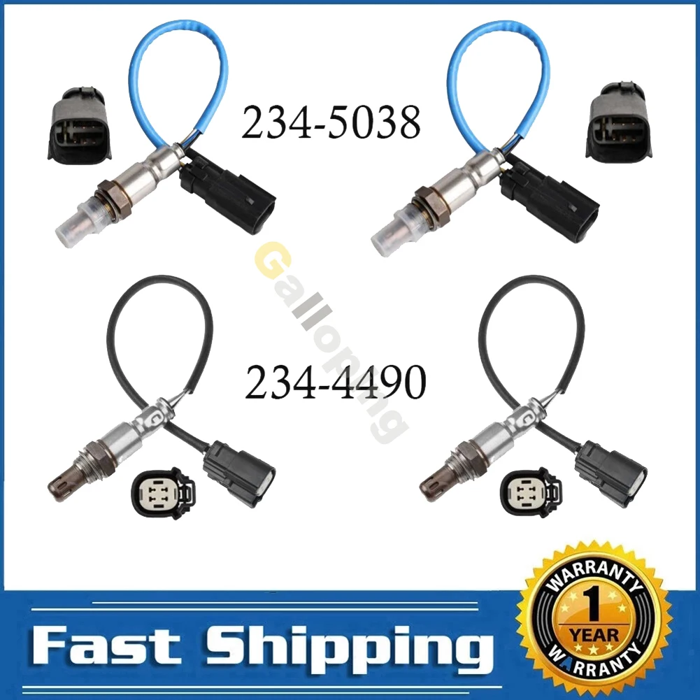 4 pces o2 oxigênio 02 sensor para para 2013-2015 ford explorer flex taurus 3.5l lincoln mkt 3.7l upstream downstream 234-5038 234-4490