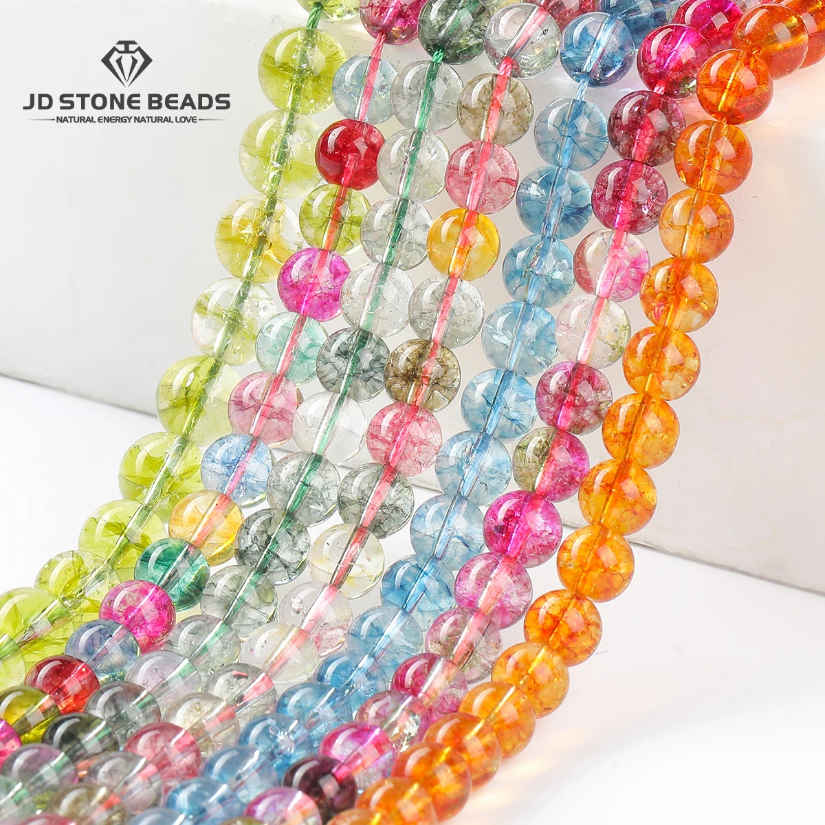 High Quality Synthetic Watermelon Color Crystal Bead Round Loose Spacer Beads For Jewelry Making DIY Bracelet Necklace Accessory