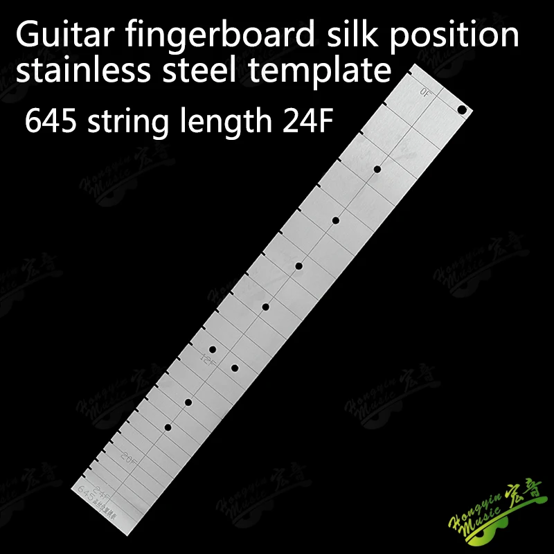 Gitarren-Bundpositionierungsvorlage aus Edelstahl 650mm, Professionelle Bundschlitzführung für Halswartung & Gitarrenbauerwerkzeuge – Detail 11