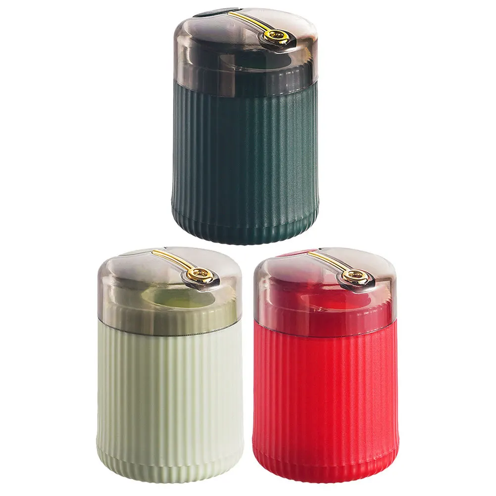 

3Pcs Press-Style Toothpick Holder Compact Dispenser Small Round Case for Home Kitchen Travel Toothpick Holder
