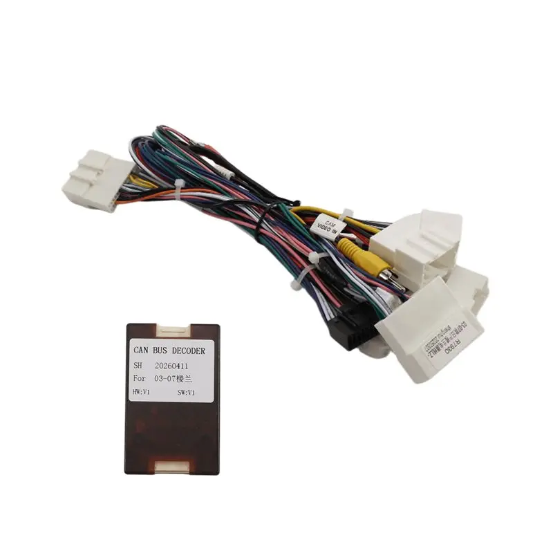 Boîtier Canbus avec fonction de décodage, adaptateur de faisceau de câblage automobile 16 broches, câble d'alimentation pour autoradio Android pour Nissan Murano Z50 2003-2007