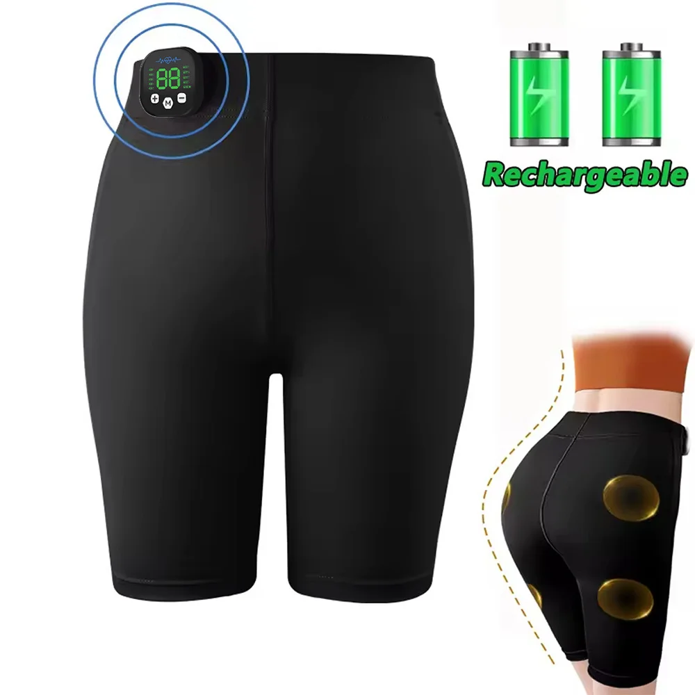 

EMS Pulse Stimulation Massage Pants Leg Shaping Fitness Pants Hip Lift Leg Slim Yoga Pants Charging Muscle Relaxation Short