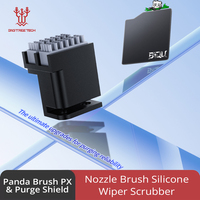 BIGTREETECH Panda Brush PX & Panda Purge Shield, Nozzle Brush Silicone Wiper Hotbed Mounted Scrubber for Bambulab P1 X1