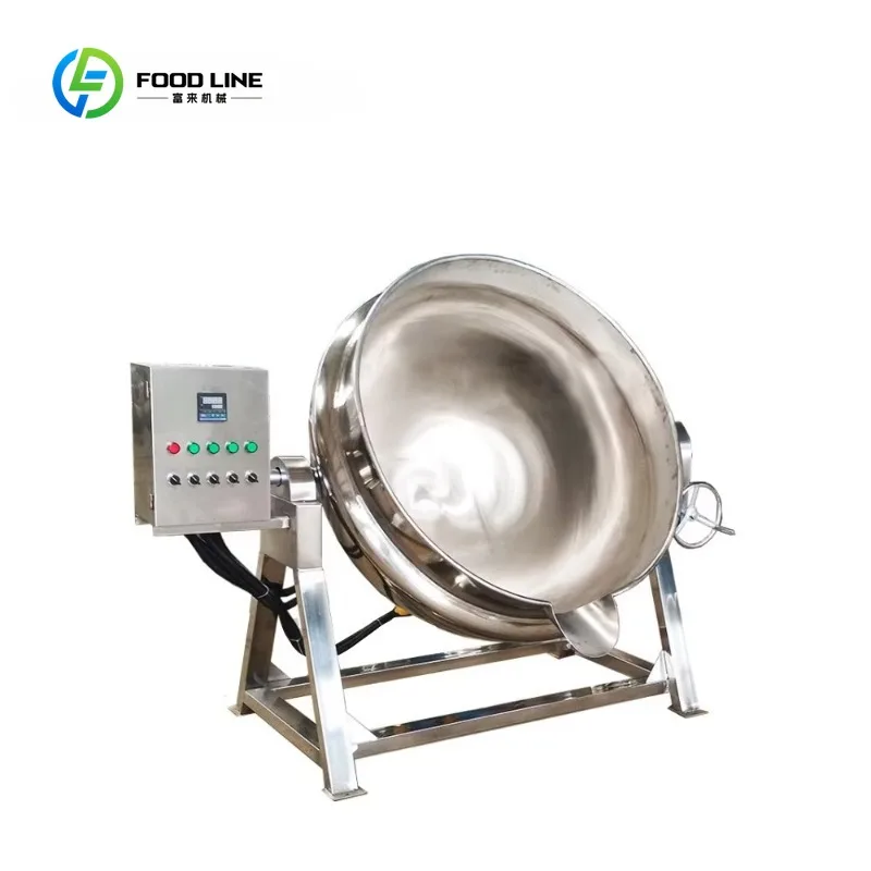 Customized Automatic Stirrer Wok with Safety Valve Industrial Jacketed Kettle
