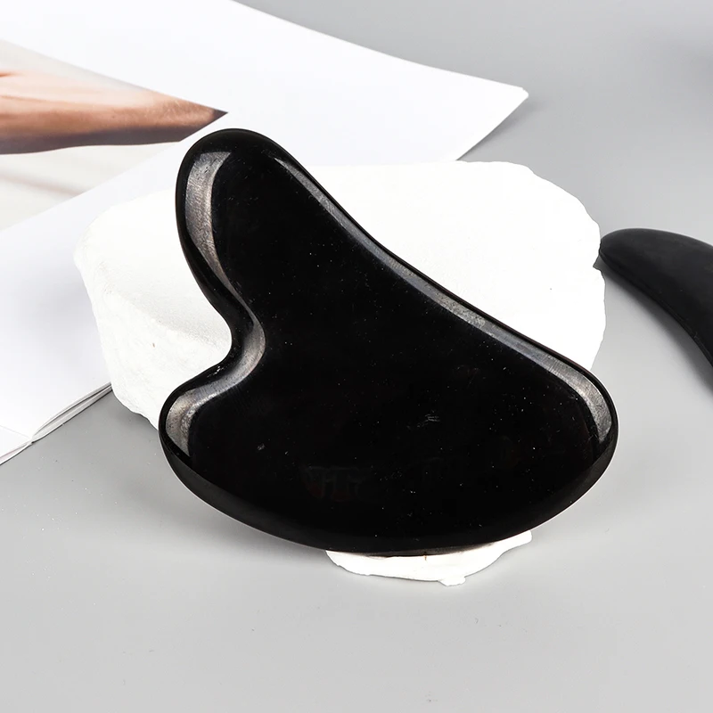 Black Obsidian Face Gua Sha Facial Tool Skin Care Massage Body Natural Jade Stone Guasha Massager Health Beauty Product