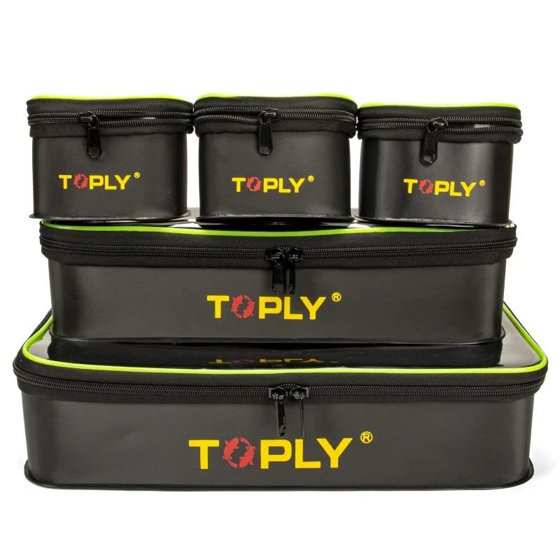 5PCS EVA Large Capacity Fishing Box 5 Sizes Outdoor Camping Fishing Bags Waterproof Carps Fishing Live Fish Tackle Buckets