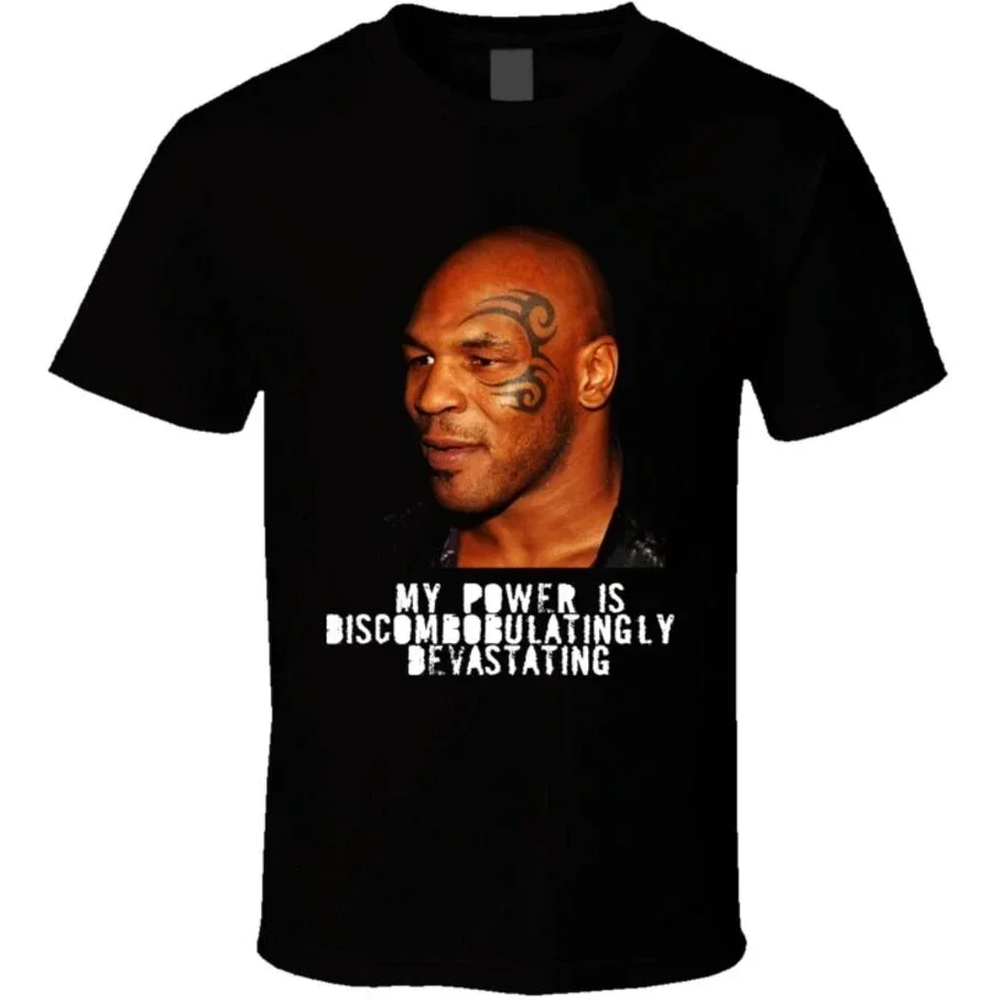 Fashion Mike Tyson Portrait Classic Quotation T-Shirt 100% Cotton O-Neck Summer Short Sleeve Casual Mens T-shirt Size S-3XL