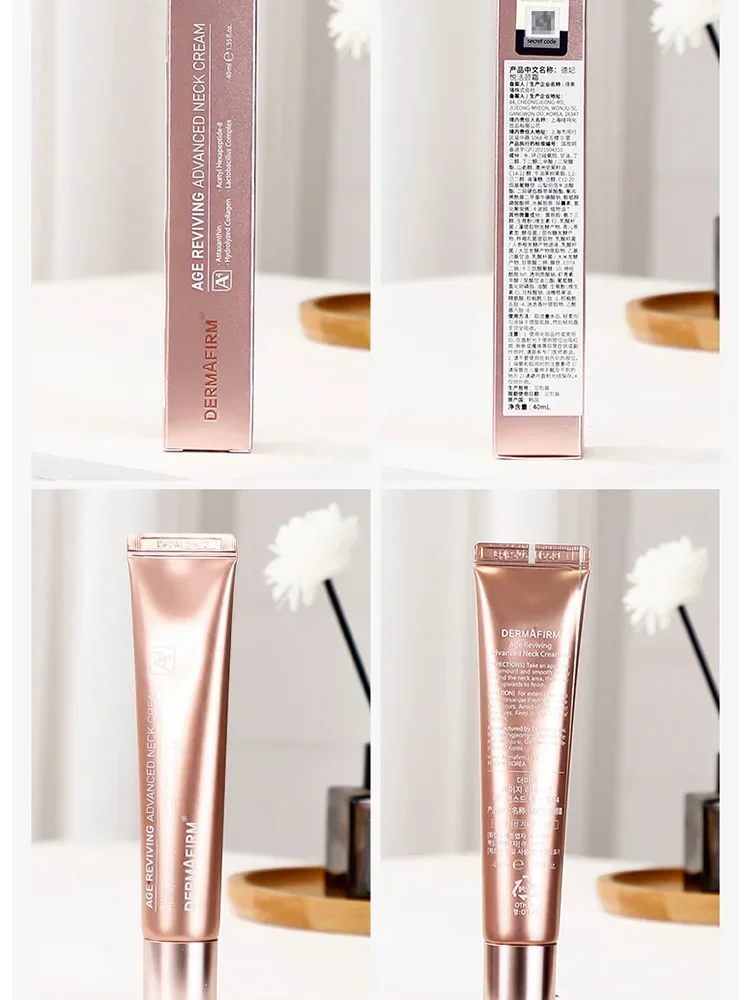 Korean SkinCare DERMAFIRM Neck Cream 40ml Free Massager Lighten Neck Lines Anti-wrinkle Firming Hydration Smoothing Moisturizing